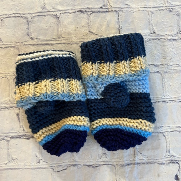 KIDS BLUE MULTI COLORED MITTENS XLARGE - Picture 4 of 4